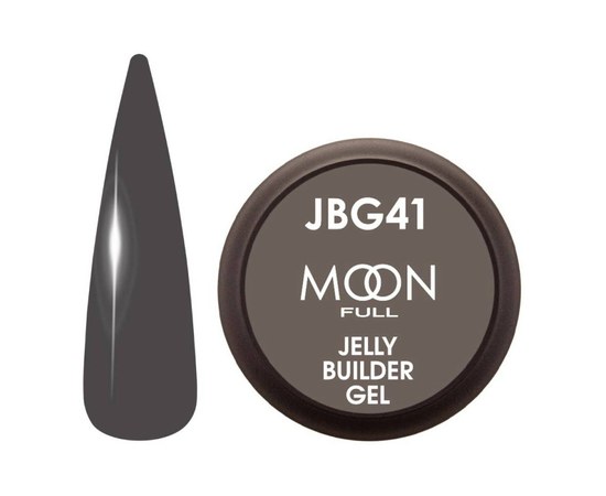 Зображення  Гель-желе для нарощування Moon Full Jelly Builder Gel №JBG41 антрацид, 30 мл, Об'єм (мл, г): 30, Цвет №: JBG41