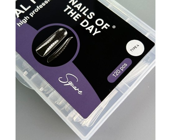 Изображение 4 Верхние формы для наращивания ногтей скво квадрат Nails of the Day Dual Form Coffin Type 4, 120 шт
