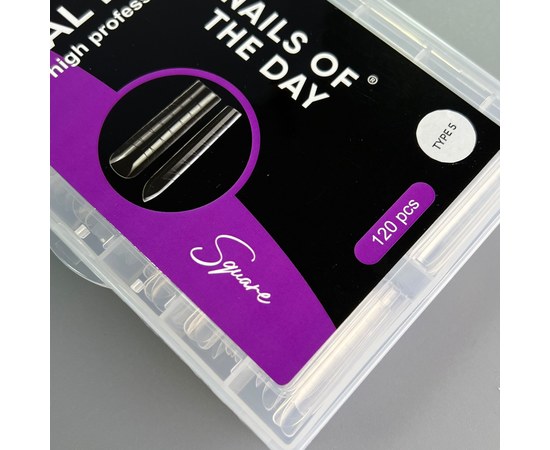 Изображение 4 Верхние формы для наращивания ногтей квадрат Nails of the Day Dual Form Coffin Type 5, 120 шт
