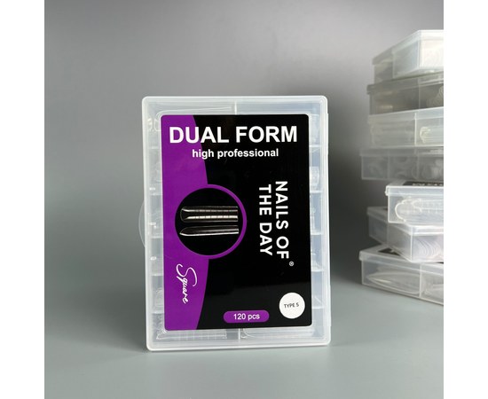 Изображение  Top forms for nail extensions square Nails of the Day Dual Form Coffin Type 5, 120 pcs