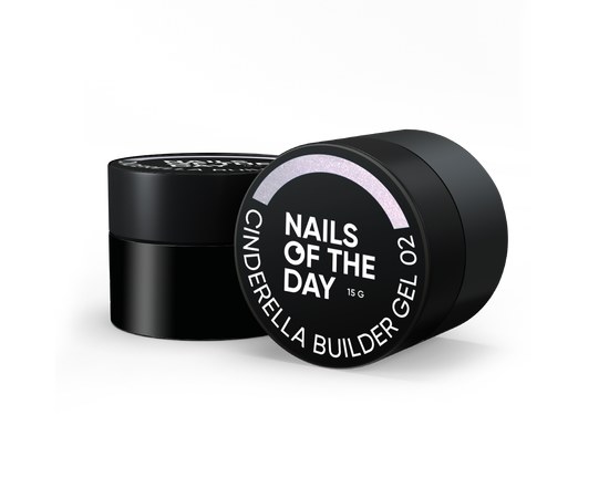 Зображення  Nails of the Day Cinderella builder gel 02 - рожевий будівельний гель з перлиним переливом для нігтів, 15 г, Об'єм (мл, г): 15, Цвет №: 02