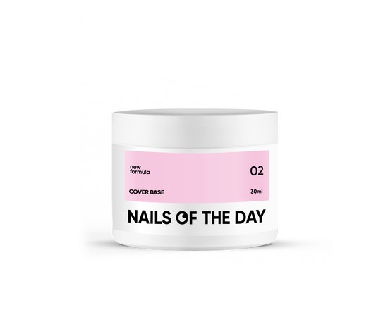 Изображение  Nails of the Day Cover base New Formula 02 — розово-нюдовая камуфлирующая база для ногтей, 30 мл, Объем (мл, г): 30, Цвет №: 02