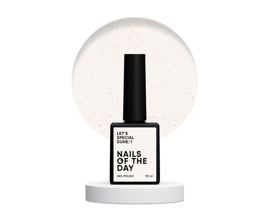 Изображение  Nails of the Day Let’s special Dune №01 milky with gold leaf gel nail polish, covering in one layer, 10 ml, Volume (ml, g): 10, Color No.: 1