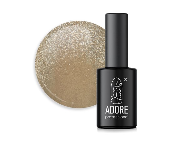 Изображение  Нюдовый гель-лак кошачий глаз Adore Professional Cat's Eye Nude E02 песочно-бежевый, 8 мл, Цвет: E02