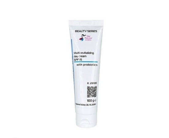 Изображение  Multi-restorative face cream with probiotics and SPF 15 Nikol Professional Cosmetics, 100 g, Volume (ml, g): 100