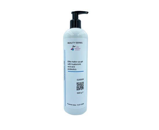 Изображение  Elite make-up removal gel with hyaluronic acid and probiotics Nikol Professional Cosmetics, 500 g, Volume (ml, g): 500