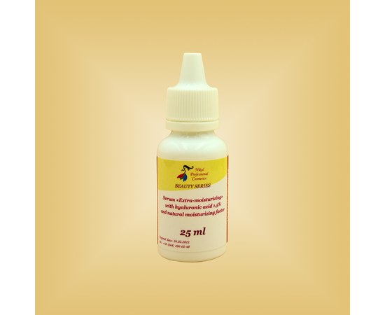 Изображение  Serum "Extramoisturization" with hyaluronic acid 1.5% and natural moisturizing factor Nikol Professional Cosmetics, 25 g, Volume (ml, g): 25