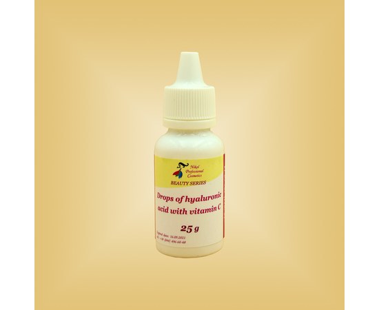 Изображение  Hyaluronic acid drops with vitamin C Nikol Professional Cosmetics, 25 g, Volume (ml, g): 25