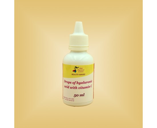 Изображение  Hyaluronic acid drops with vitamin C Nikol Professional Cosmetics, 50 g, Volume (ml, g): 50