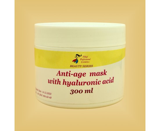 Изображение  Anti-age маска с гиалуроновой кислотой Nikol Professional Cosmetics, 300 г, Объем (мл, г): 300