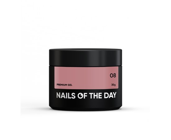 Изображение  Nails of the Day Premium gel 08 – нюдово/темно-карамельный строительный гель, 30 мл, Объем (мл, г): 30, Цвет №: 08