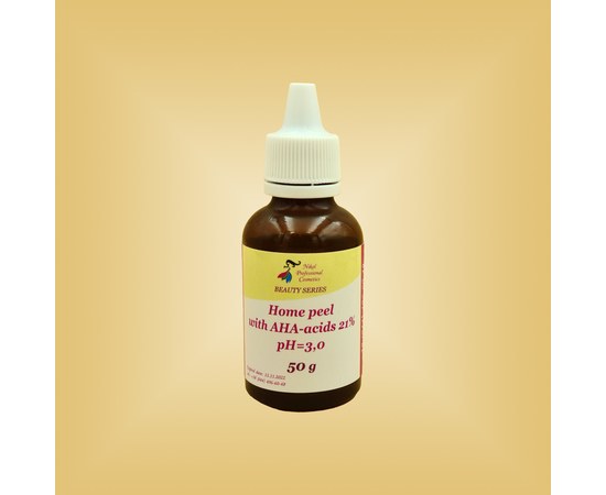 Зображення  Пілінг для домашнього використання з комплексом АНА-кислот 21% pH 3.0 Nikol Professional Cosmetics, 50 г, Об'єм (мл, г): 50