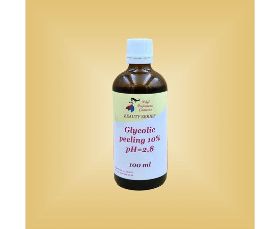 Изображение  Glycol peeling 10% pH 2.8 Nikol Professional Cosmetics, 100 g, Volume (ml, g): 100