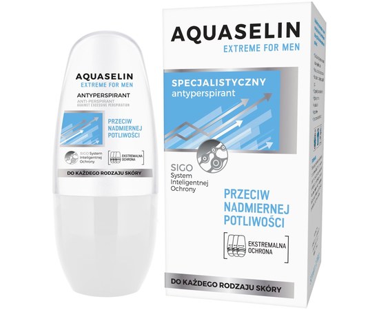 Изображение  Антиперспирант роликовый от повышенной потливости для мужчин Aquaselin Extreme For Men Antyperspirant, 50 мл
