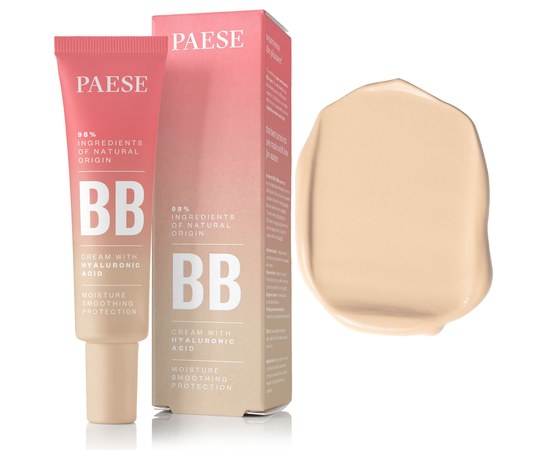 Изображение  Paese BB Cream With Hyaluronig Acid 01N Ivory, 30 ml, Volume (ml, g): 30, Color No.: 01N