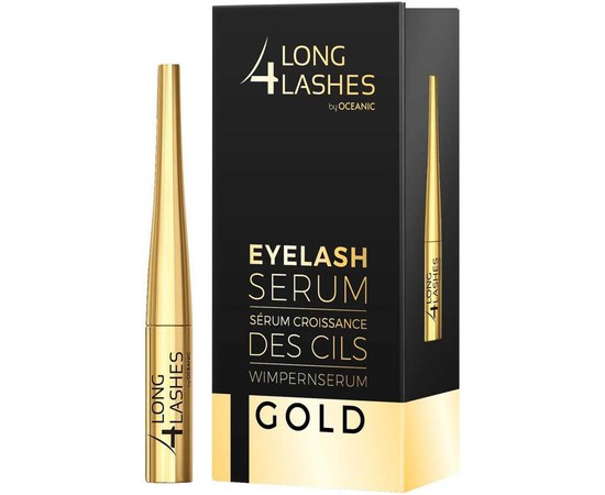 Изображение  Serum for eyelash growth Long4Lashes Eyelash Serum Gold, 4 ml