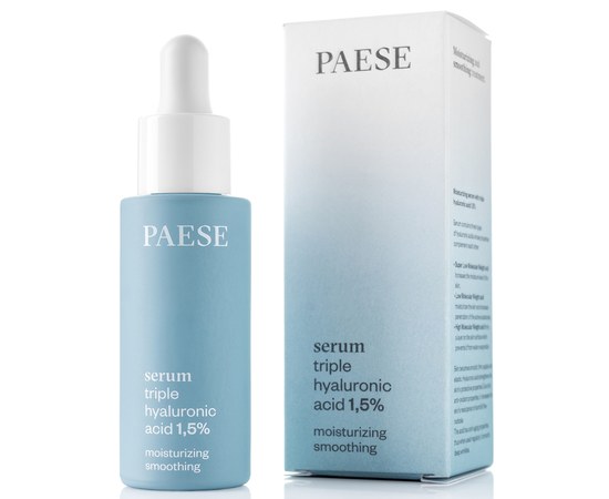 Изображение  Triple hyaluronic face serum Paese Triple Hyaluronic Acid 1.5%, 30 ml