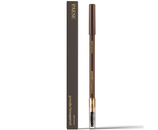 Изображение  Карандаш для бровей пудровый со щеточкой Paese Powder Browpencil Dark Brown, 1.19 г, Объем (мл, г): 1.19, Цвет №: Dark Brown