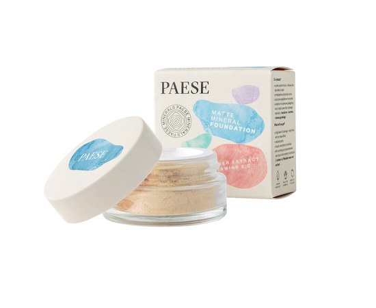 Изображение  Loose face powder Paese Matte Mineral Foundation 100N Light Beige, 7 g, Volume (ml, g): 7, Color No.: 100N