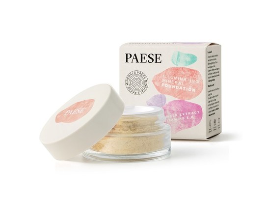 Изображение  Loose face powder Paese Illuminating Mineral Foundation 202W Natural, 7 g, Volume (ml, g): 7, Color No.: 202W