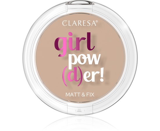 Изображение  Прессованная пудра для лица Claresa Girl Pow(D)er! Pressed Powder 03 Sunkissed, 12 г, Объем (мл, г): 12, Цвет №: 03