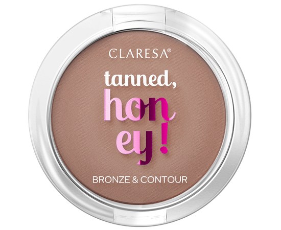 Зображення  Бронзер для обличчя Claresa Tanned Honey! Bronze & Contour 12 Versatile, 10 г, Об'єм (мл, г): 10, Цвет №: 12