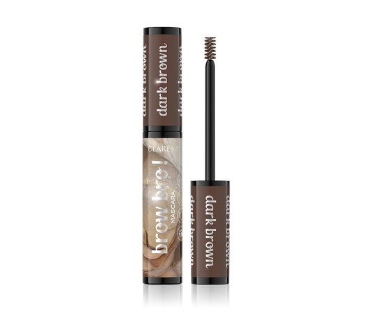 Изображение  Тушь для бровей Claresa Brow Bro! Mascara 02 Dark Brown, 8 г, Объем (мл, г): 8, Цвет №: 02