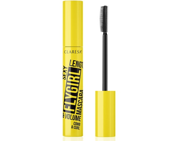 Изображение  Тушь для ресниц Claresa Sexy FlyGirl Comb & Curl Mascara Black, 10 г