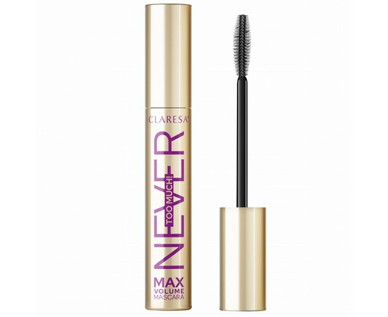 Изображение  Claresa Never Too Much! Max Volume Mascara Black, 10 g