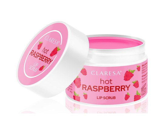 Изображение  Скраб для губ Claresa Lip Scrub Hot Raspberry Горячая малина, 15 г