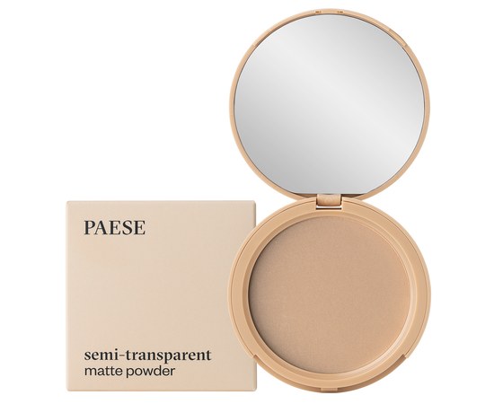 Изображение  Пудра компактная матирующая полупрозрачная для лица Paese Semi-transparent Matte Powder 5A Natural, 9 г, Объем (мл, г): 9, Цвет №: 5A