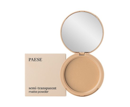 Изображение  Пудра компактная матирующая полупрозрачная для лица Paese Semi-transparent Matte Powder 3A Golden Beige, 9 г, Объем (мл, г): 9, Цвет №: 3A