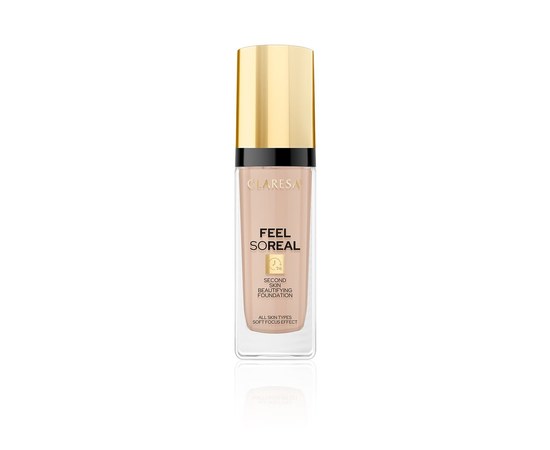 Изображение  Тональная основа для лица Claresa Make Up Second Skin Feel So Real 06 Tan, 30 мл, Объем (мл, г): 30, Цвет №: 06