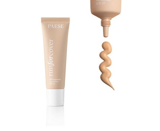 Изображение  Paese Run For Cover 12H Longwear Fondation SPF10 40W Buff, 30 ml, Volume (ml, g): 30, Color No.: 40W