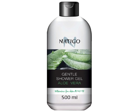 Зображення  Ніжний гель для душу Natigo Gentle Shower Gel Алое вера, 500 мл