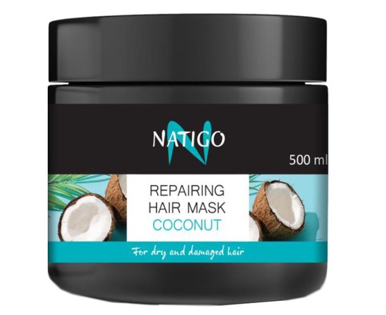 Изображение  Moisturizing hair mask Natigo Coconut, 500 ml