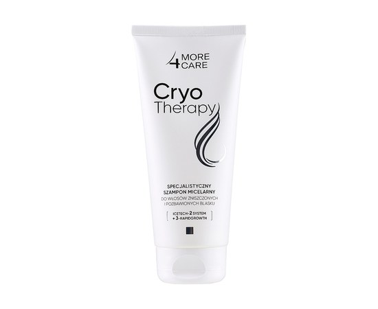 Зображення  Міцелярний шампунь More4Care Cryo Therapy Micellar Shampoo для пошкодженого та тьмяного волосся, 200 мл