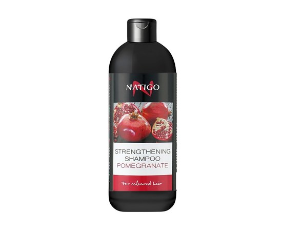 Изображение  Restoring shampoo for colored hair Natigo Thickening Shampoo Pomegranate, 500 ml