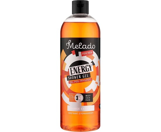 Изображение  Men's 3in1 shower gel with orange extract Melado For Men Energy 3in1, 750 ml