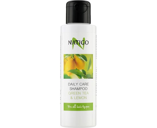 Изображение  Ежедневный шампунь для всех типов волос Natigo Зеленый Чай и Лимон, 100 мл