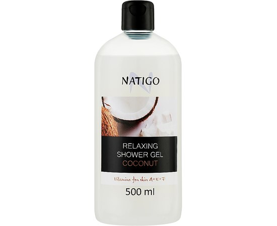 Изображение  Расслабляющий гель для душа Natigo Relaxing Shower Gel Кокос, 500 мл