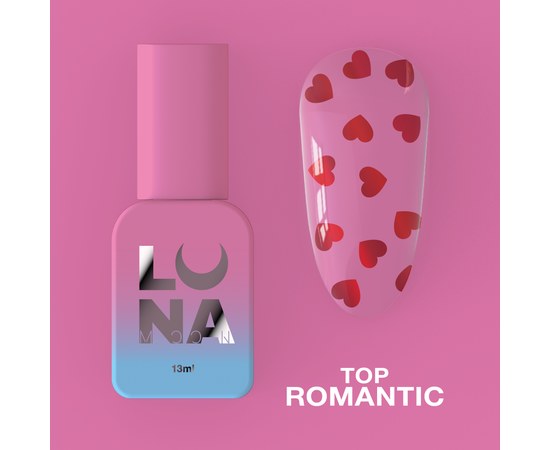 Изображение  Топ для гель-лака LUNAMoon Top Romantic, 13 мл, Объем (мл, г): 13, Цвет: Red