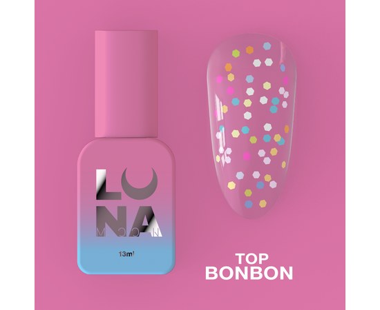 Изображение  Top for gel polish LUNAMoon Top Bonbon, 13 ml, Volume (ml, g): 13, Color No.: Bonbon