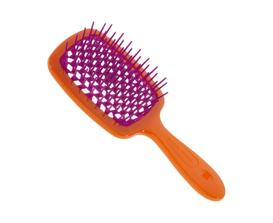 Изображение  Расческа для волос прямоугольная оранжевая с фуксией Janeke Superbrush (86SP226 ARA)