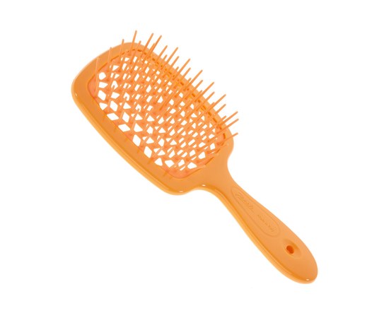 Зображення  Щітка масажна для волосся прямокутна помаранчева з білим Janeke Superbrush (82SP226 ARA)