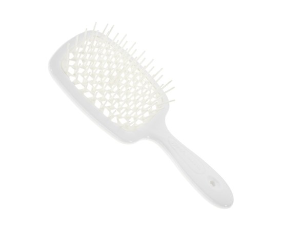 Зображення  Щітка масажна для волосся прямокутна біла з білим Janeke Superbrush (SP226 BB)