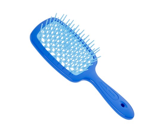 Зображення  Щітка масажна для волосся прямокутна синя з блакитним Janeke Superbrush (86SP226 BTU)