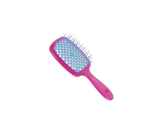 Изображение  Rectangular hair comb raspberry and blue Janeke Superbrush (86SP226 FUX)