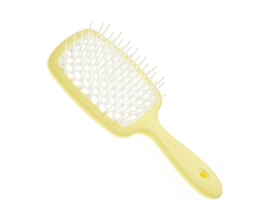 Зображення  Щітка масажна для волосся прямокутна нюд жовта з білим Janeke Superbrush (93SP226 GIA)
