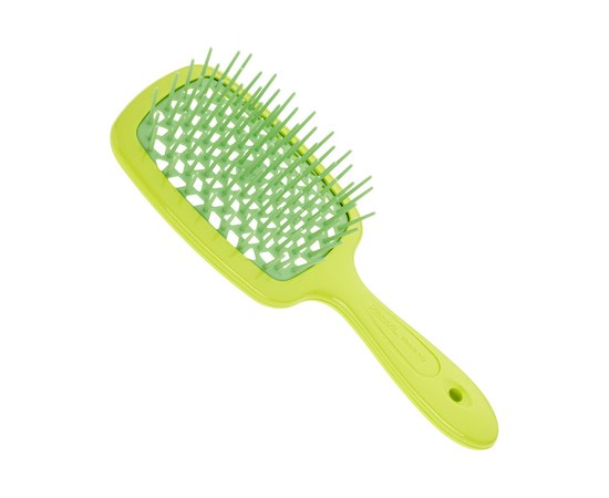 Изображение  Расческа для волос прямоугольная неон зеленая Janeke Superbrush (86SP226 LIM)